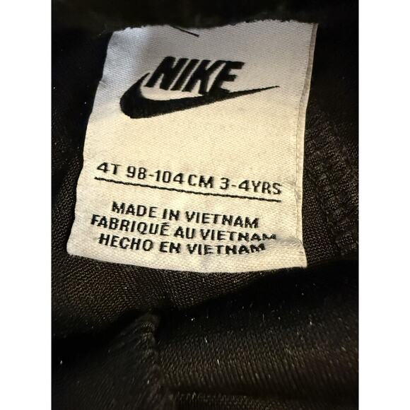 Nike Leggings Girls 4T Black Velvet Pants Youth 3-4 Years Toddler Stretch Active - Picture 2 of 3